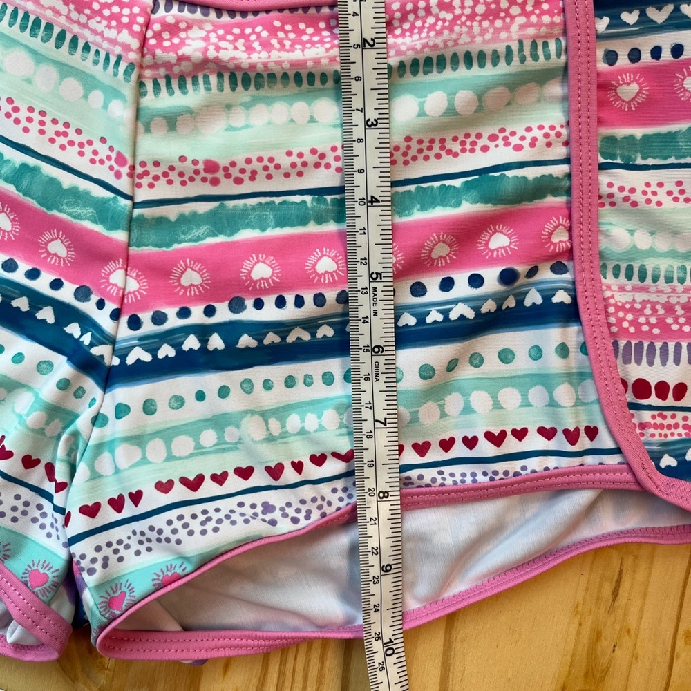 Eddie Bauer Pink & Teal Reversible Bathing Suit Tank and Shorts Size L(14/16) - Picture 4 of 13